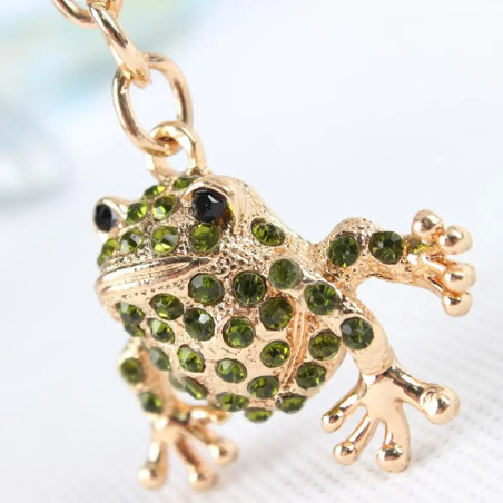 Smaragd-Frosch Anhänger – Charmanter vergoldeter Schmuck