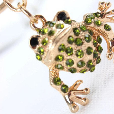 Smaragd-Frosch Anhänger – Charmanter vergoldeter Schmuck
