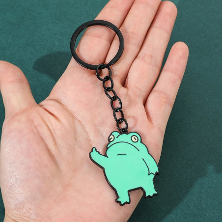 Schlüsselanhänger Frosch mit Geste – Lustiges & ironisches Geschenk