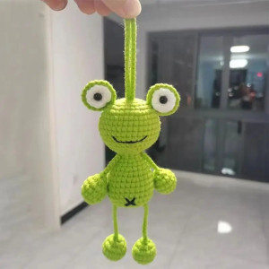 Gehäkelter Frosch Anhänger für Rückspiegel | Handgemacht & Süß
