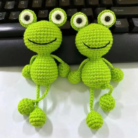 Gehäkelter Frosch Anhänger für Rückspiegel | Handgemacht & Süß
