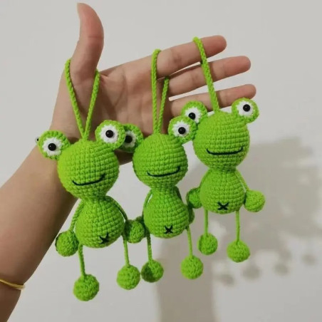 Gehäkelter Frosch Anhänger für Rückspiegel | Handgemacht & Süß