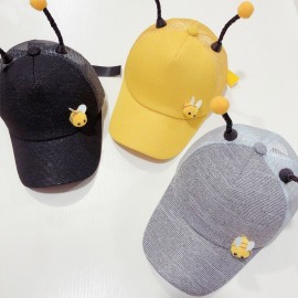 casquette Abeille 3D pour enfants avec petite abeille et antennes abeille
