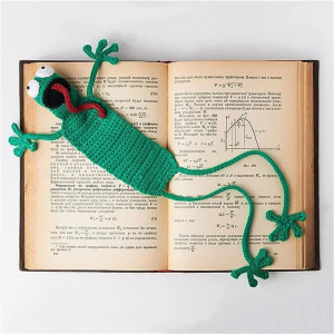 Gestricktes Frosch Lesezeichen | Lustiges Geschenk für Leser
