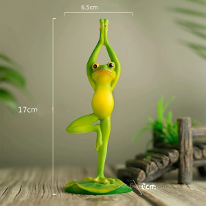 Lustige Yoga-Frosch Figuren | 4 Zen-Posen | Deko Geschenkidee