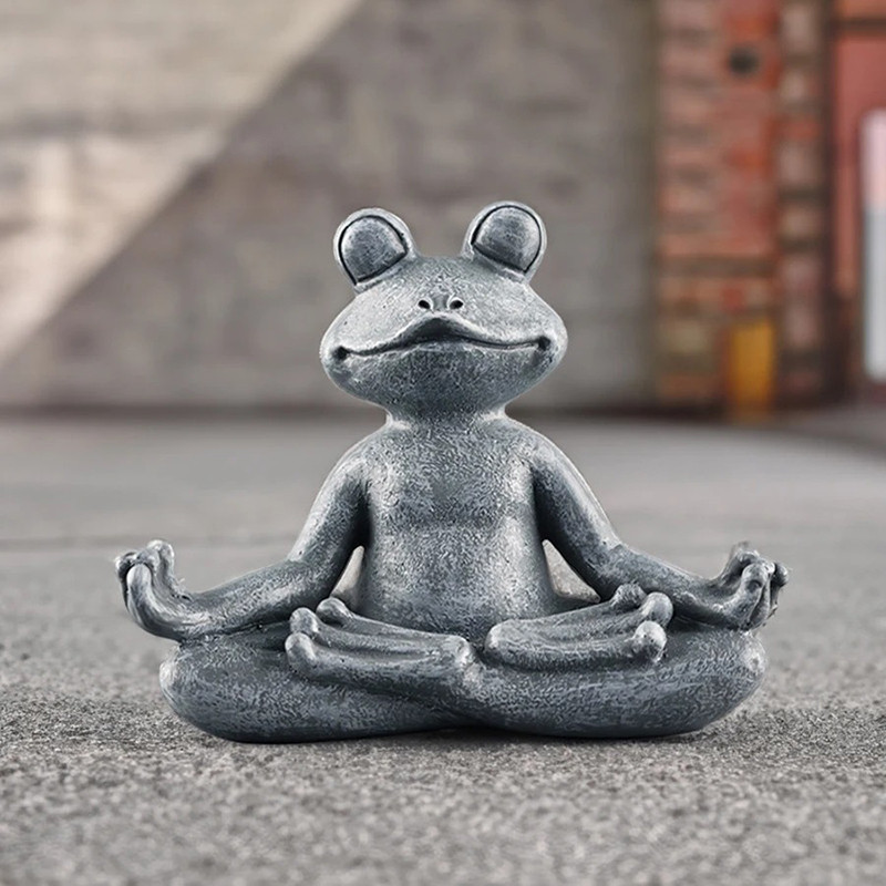 Zen Frosch Figur | Meditations-Deko aus Harz | Beruhigend