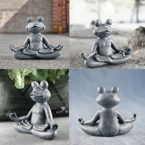 Zen Frosch Figur | Meditations-Deko aus Harz | Beruhigend