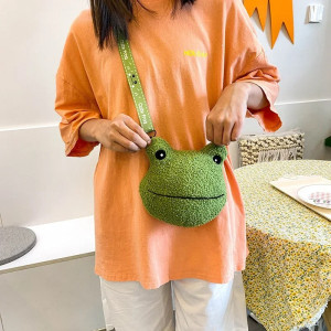 Große Froschkopf-Plüschtasche | Süßes & einzigartiges Geschenk