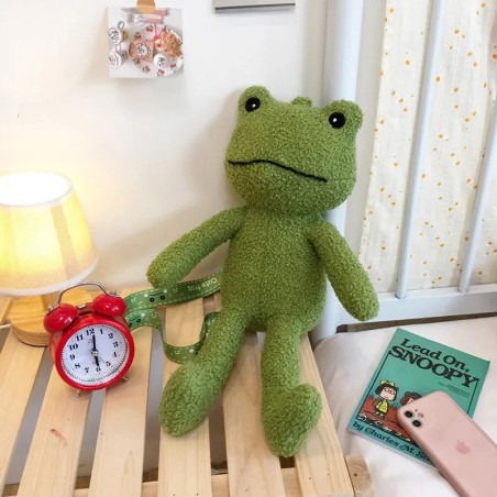 Große Frosch Plüschtasche Ganzkörper – Süße Umhängetasche