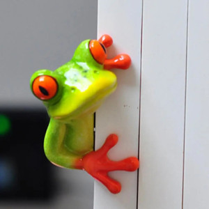 3D Frosch aus Harz für die Wand – Akrobatische Natur-Deko