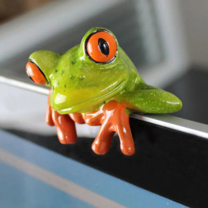 3D Frosch aus Harz für die Wand – Akrobatische Natur-Deko
