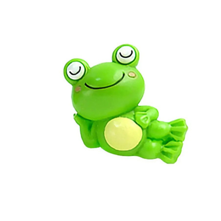 Kawaii Mini-Frösche aus Harz – 4er-Set Deko-Figuren