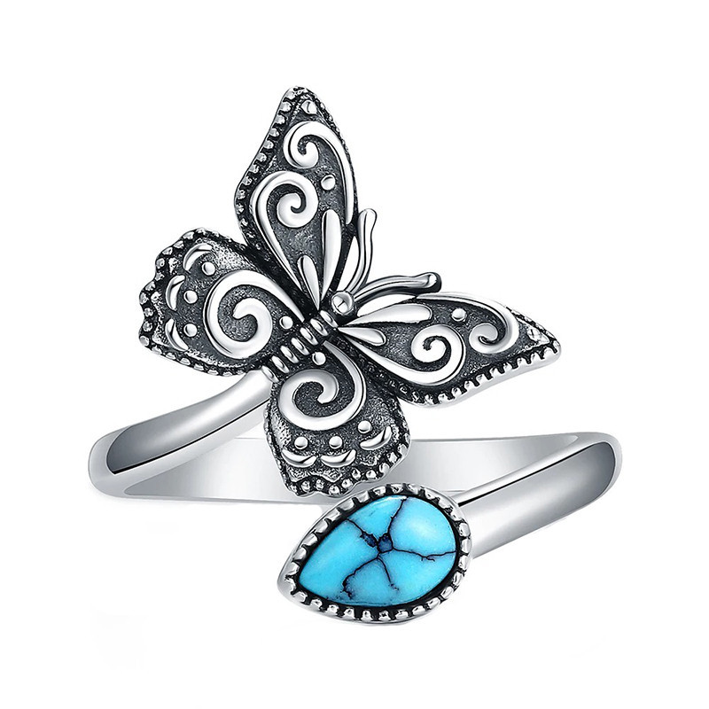 Schmetterling Ring Türkis – Mystischer Schmuck | 1001bees