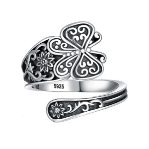 Schmetterling Ring Silberherz – 925 Silber Schmuck | 1001bees