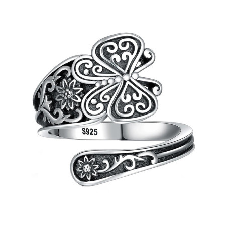 Schmetterling Ring Silberherz – 925 Silber Schmuck | 1001bees