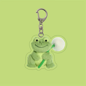 Süßer Frosch Schlüsselanhänger Acryl | Lächeln & Pusteblume