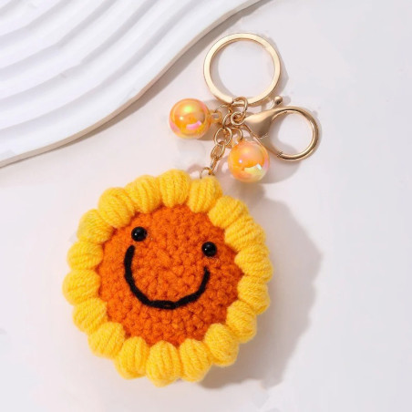 Süßer Schlüsselanhänger Sonne | Handgefertigt | Geschenkidee