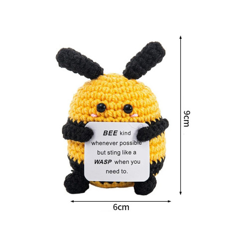 Plüschbiene "Bee Kind" – Handgefertigtes & lustiges Geschenk