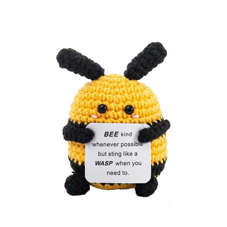 Plüschbiene "Bee Kind" – Handgefertigtes & lustiges Geschenk