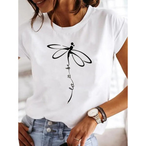 Libellen T-Shirt „Let It Be“ – Minimalistisch & Inspirierend