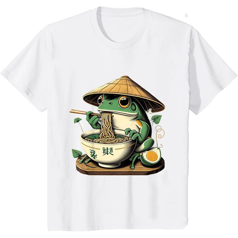 Zen Frosch Ramen T-Shirt | Lustiges Geschenk für Natur-Fans