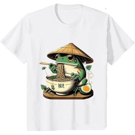Zen Frosch Ramen T-Shirt | Lustiges Geschenk für Natur-Fans