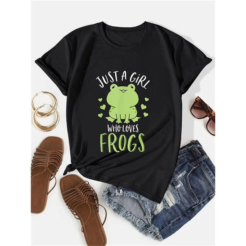 Frosch T-Shirt "Just a Quak Girl" | 100% Baumwolle – Süß