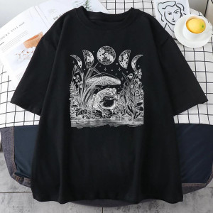Frosch T-Shirt "Mystischer Mondschein" | Cottagecore & Natur