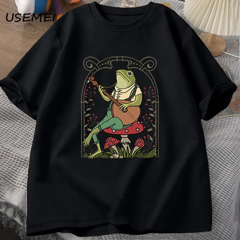 Frosch T-Shirt "Boho-Spaziergang" | Märchenhafter Musiker