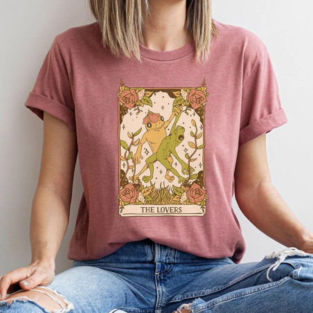 Süßes Frosch T-Shirt "Die Liebenden" | Tarotkarten-Design