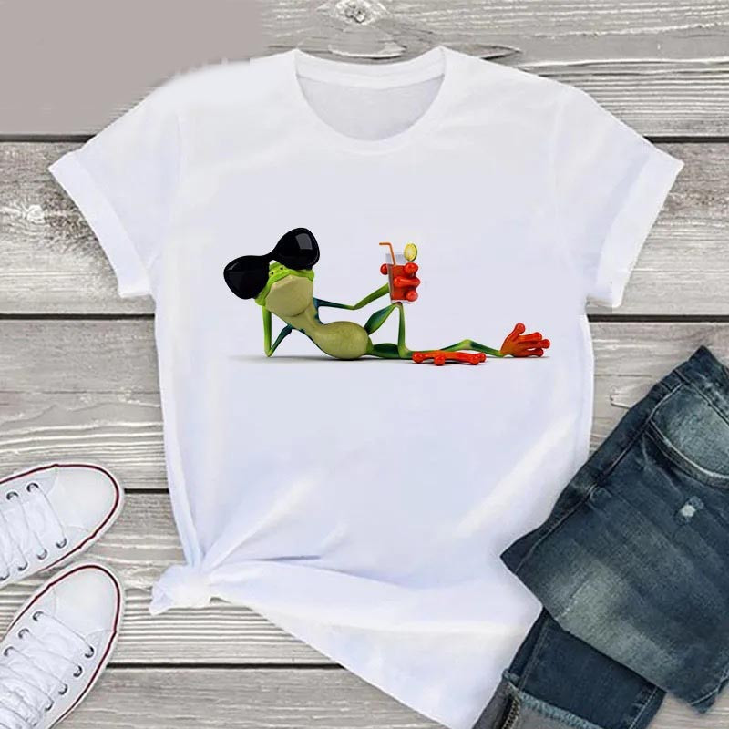 T-Shirt Chillender Frosch – Entspannung, Cocktail & Stil