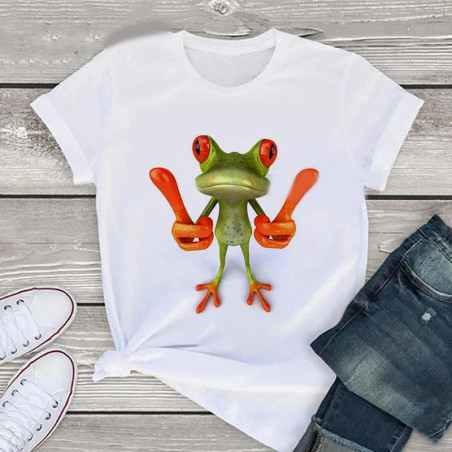 Frosch T-Shirt Peace & Chill – Cooler & humorvoller Vibe