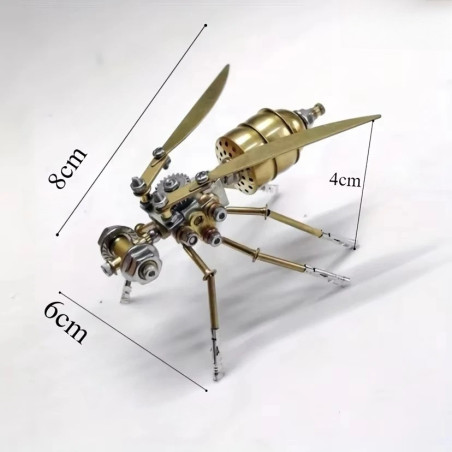 3D Metallpuzzle Wespe 'Mécano'Bot' – DIY Bausatz aus Messing
