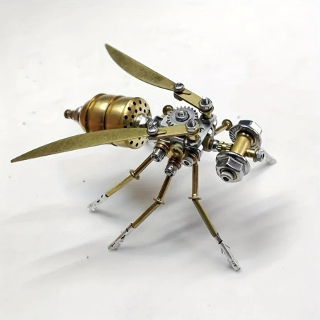 3D Metallpuzzle Wespe 'Mécano'Bot' – DIY Bausatz aus Messing