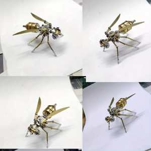 3D Metallpuzzle Wespe 'Mécano'Bot' – DIY Bausatz aus Messing