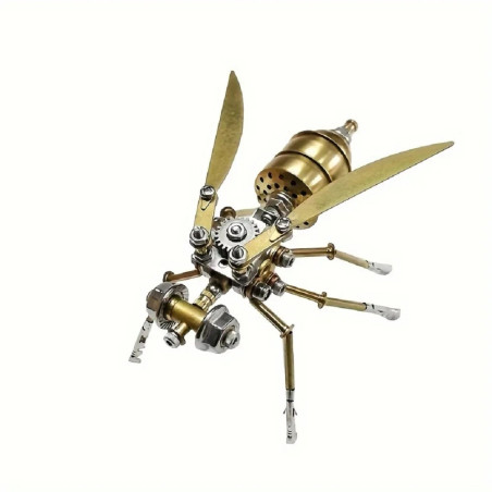 3D Metallpuzzle Wespe 'Mécano'Bot' – DIY Bausatz aus Messing