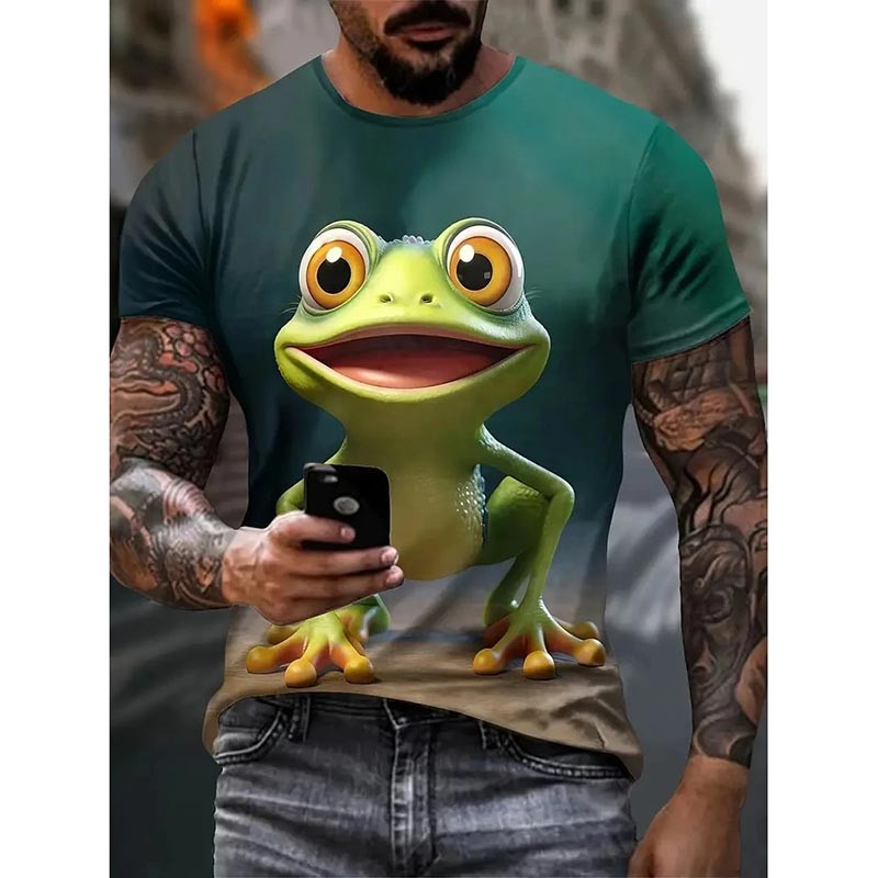 Lustiges Frosch T-Shirt – Gute Laune Look | 3D-Druck