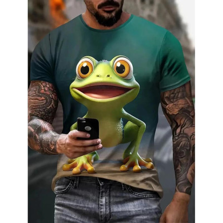 Lustiges Frosch T-Shirt – Gute Laune Look | 3D-Druck