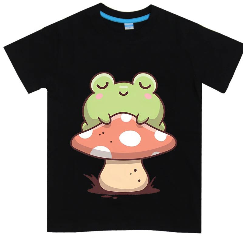 Kinder T-Shirt Träumender Frosch – Süßes Kawaii Design | 8 Farben