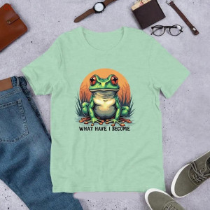 Lustiges Frosch T-Shirt "What Have I Become" | Metamorphose