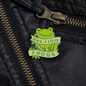 Frosch Pin "Man, I Love Frogs" | Süßer Anstecker für Fans