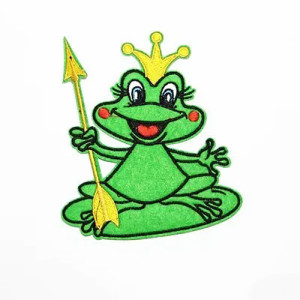 Lustiger Frosch Aufnäher zum Aufbügeln | Süße Geschenkidee