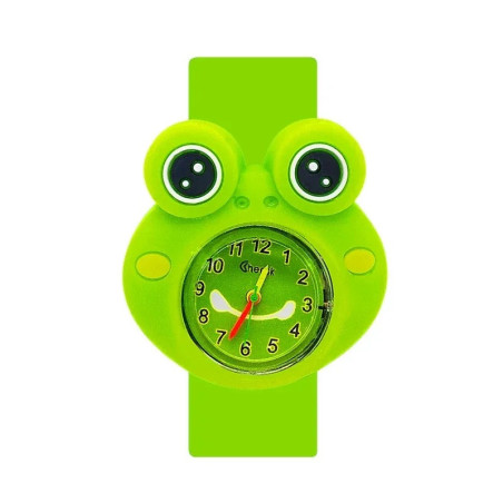 Frosch Uhr für Kinder – Lustige Kinderuhr mit Snap-Armband