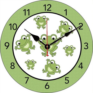 Lustige Frosch Wanduhr für Kinder – Süßes Kinderzimmer-Design