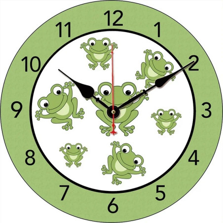 Lustige Frosch Wanduhr für Kinder – Süßes Kinderzimmer-Design