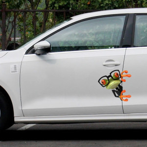 Verschmitzter Frosch Aufkleber | Lustiger Sticker Auto & Motorrad