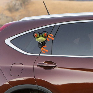 Verschmitzter Frosch Aufkleber | Lustiger Sticker Auto & Motorrad