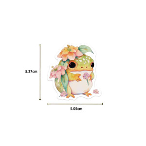 Pastell Frosch Aufkleber | 50er-Set süße Kawaii Sticker