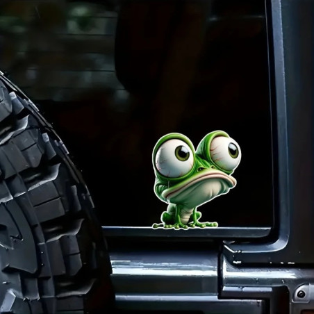 Turbo-Frosch Aufkleber | Lustiger & Origineller Sticker 14x12,5 cm