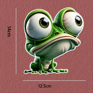Turbo-Frosch Aufkleber | Lustiger & Origineller Sticker 14x12,5 cm